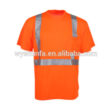 Nouveaux produits chauds pour 2015 Vêtements de travail réfléchissants T-Shirts de sécurité chemise réfléchissante personnalisée pour les travailleurs